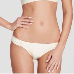 NWT PILYQ Keshi Pearl Fanned Teeny Bikini Bottom